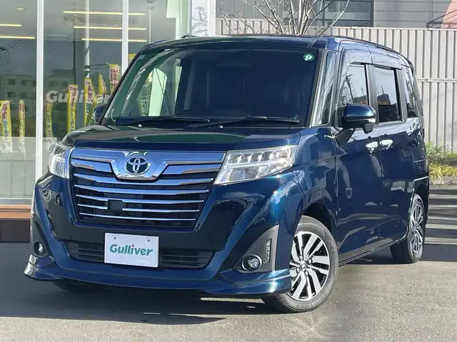 トヨタ ルーミー カスタムG 道央・札幌 2017(平29)年 5.5万km レーザーブルークリスタルシャイン ・４WD/・寒冷地仕様/・バックカメラ/・両側パワースライドドア/・クルーズコントロール/・エンジンスターター/・ウォークスルー/・フォグランプ/・シートヒーター/・KENWOODナビ/・Bluetooth/・フルセグTV/・純正アルミホイール/・アイドリングストップ/・横滑り防止装置/・オートライト/・LEDヘッドライト