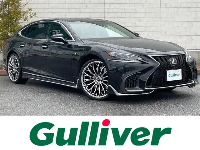 レクサス ＬＳ 500 Fスポーツ 滋賀県 2019(平31)年 6.2万km グラファイトブラックガラスフレーク サンルーフ/モデリスタエアロ/RAYS22インチホイール/純正20インチAW積み込み/4WD/純正メーカーナビ/(AM/FM/CD/DVD/BT/USB/AUX/フルセグTV)/全方位モニター/パワーバックドア/黒革シート/シートヒーター＆ベンチレーション/パワーシート/メモリーシート/ハンドルヒーター/エアサス/デジタルインナーミラー/リアオートサンシェード/ビルトインETC2.0/ドライブレコーダー/プリクラッシュセーフティ/レーントレーシングアシスト/オートマチックハイビーム/レーダークルーズコントロール/ヘッドアップディスプレイ/ブラインドスポットモニター/電動サイドブレーキ/オートホールド/オートライト/アイドリングストップ/横滑り防止装置/純正フロアマット/電格ウインカーミラー/革巻きステアリング/ステアリングスイッチ/パドルシフト