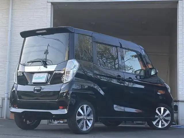 三菱 ｅＫスペース カスタムT 大分県 2015(平27)年 10万km アメジストブラック 両側パワースライドドア/純正15インチアルミホイール/純正LEDヘッドライト/オートライト/フォグランプ/社外フロアマット/社外ETC/リアサーキュレーター/革巻きステアリング/盗難防止装置/横滑り防止装置/バックカメラ/スマートキー/5月3日から5月7日までお休みの為、書類発送及び車両搬出は5月8日以降になります。