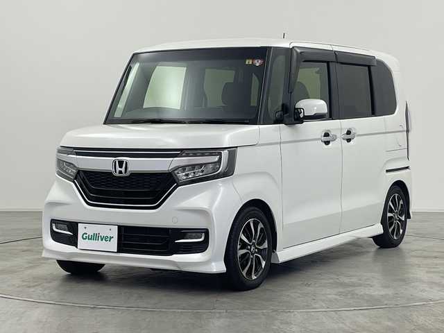 ホンダ Ｎ ＢＯＸ カスタム G L 群馬県 2018(平30)年 3.4万km プラチナホワイトパール 純正ディスプレイオーディオ　ワンセグＴＶ　バックカメラ　両側電動スライドドア　ローダウン　社外マフラー　オートライト　ＬＥＤヘッドライト　ステアリングスイッチ　ビルトインＥＴＣ　スマートキー　禁煙