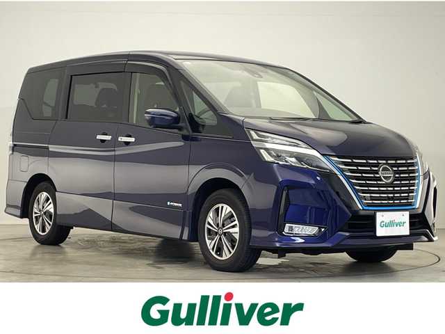 日産 セレナ e－パワー ハイウェイスター V 滋賀県 2021(令3)年 4.2万km アズライトブルー 9インチ純正ナビ/・フルセグTV/・Bluetooth/・CD/DVD/・USB/全方位カメラ/前後ドライブレコーダー/前後ソナー/デジタルインナーミラー/フリップダウンモニター/電動パーキングブレーキ/オートブレーキホールド/プッシュスタート/スマートキー/ステアリングスイッチ