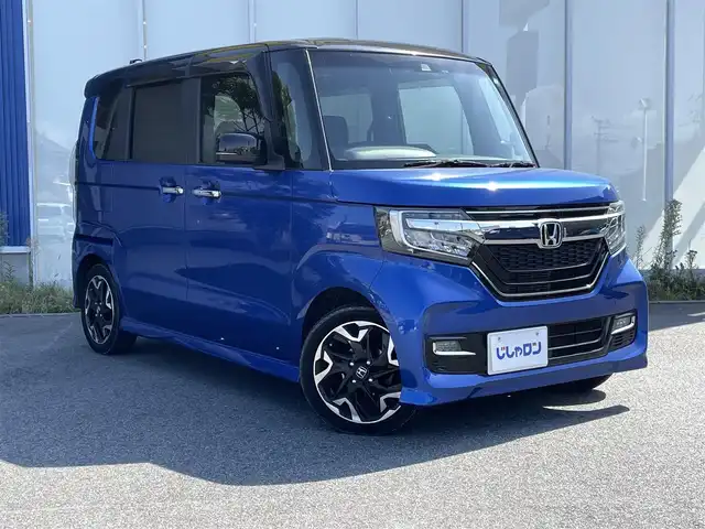 ホンダ Ｎ ＢＯＸ G L ホンダセンシング 福島県 2019(令1)年 10.5万km ブリリアントスポーティブルーメタリック2トーン (株)IDOMが運営する【じしゃロンいわき店】の自社ローン専用車両になります。こちらは現金またはオートローンご利用時の価格です。自社ローンご希望の方は別途その旨お申付け下さい/登録時走行距離105026km/ツートンカラー/KENWOOD社外ナビゲーション/バックカメラ/地上デジタルTV/プッシュスタート/スマートキー/片側パワースライドドア/サイドバイザー/フロアマット/純正アルミホイール/リアスポイラー