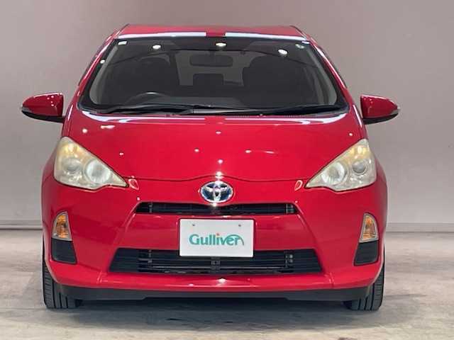 トヨタ アクア G 宮城県 2012(平24)年 7.5万km スーパーレッドⅤ 純正ナビ/・型番：NSZT-W62G/・フルセグTV/Bluetooth/CD/DVD/・ETC/・バックカメラ/シートヒーター（運転席＋助手席）/ECOモード/EVモード/革巻きステアリング/・ステアリングスイッチ/オートライト/プッシュスタート/・スマートキー/・スペアキー1本/ドアバイザー/ワイパーデアイサー/ハロゲンヘッドライト/純正フロアマット