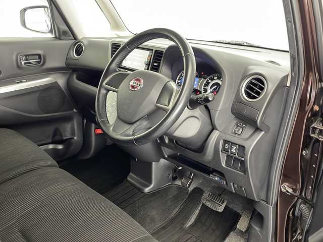 日産 デイズ ルークス ハイウェイスターX 宮崎県 2014(平26)年 7.7万km モカブラウンP 禁煙車/純正ナビTV/（MC313D-W/CD/DVD/AUX/Bluetooth/フルセグTV)/純正キセノンオートライト/純正フォグ/純正14インチアルミ/純正エアロ/純正ルーフエンドスポイラー/純正フロアマット/左側電動スライドドア/オートエアコン/ウインカードアミラー/リアプライバシーガラス/リアサーキュレーター/サイドSRSエアバック/本革巻ハンドル/ETC/インテリジェントキー/プッシュエンジンスタート/スペアキー/新車時保証書/取扱い説明書