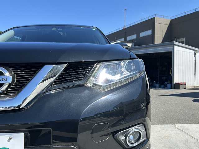 日産 エクストレイル 20X エマージェンシーブレーキ 山梨県 2014(平26)年 5.3万km ダイヤモンドブラック 純正ナビ/TV/CD/DVD/バックカメラ/衝突軽減装置/ETC/オートライト/オートエアコン/合皮シート/シートヒーター/LEDヘッドライト/純正１７インチアルミホイール/スマートキー/クリアランスソナー