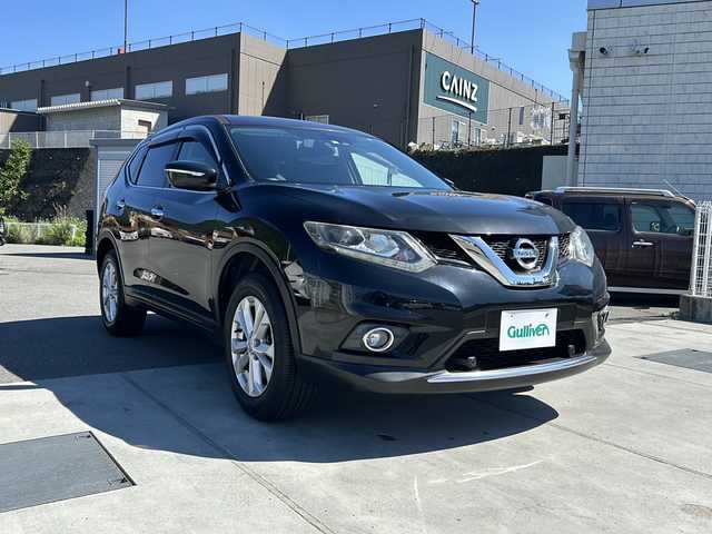 日産 エクストレイル 20X エマージェンシーブレーキ 山梨県 2014(平26)年 5.3万km ダイヤモンドブラック 純正ナビ/TV/CD/DVD/バックカメラ/衝突軽減装置/ETC/オートライト/オートエアコン/合皮シート/シートヒーター/LEDヘッドライト/純正１７インチアルミホイール/スマートキー/クリアランスソナー