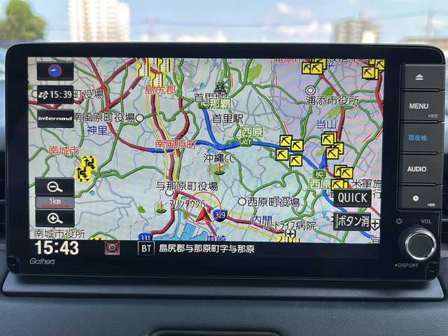 ホンダ ヴェゼル ハイブリッド 沖縄県 2021(令3)年 2.4万km サンドカーキパール ホンダセンシング/純正９型ナビ/ＡＭ／ＦＭ／ＣＤ／ＤＶＤ／ＢＴ/フルセグＴＶ/バックモニター/衝突軽減/クルコン/コーナーセンサー/オートライト/ＥＴＣ/純正１８ＡＷ/ドラレコ