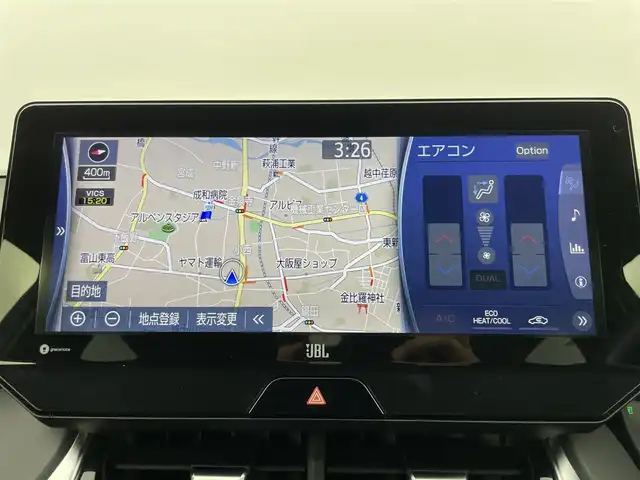 トヨタ ハリアー ハイブリッド Z 富山県 2021(令3)年 4万km プレシャスブラックパール １オーナー/JBLプレミアムサウンド/12.3インチメーカーナビ（bluetooth）/フルセグTV/バックカメラ/前後コーナーセンサー/ビルトインETC/ヘッドアップディスプレイ/パワーバックドア（フットオープン）/ハーフレザー/運転席パワーシート/ACC/プリクラッシュセーフティ/ブラインドスポットモニター/レーンキープ（センタートレース、操舵支援）/先行車発進告知/リヤクロストラフィックアラート/デジタルインナーミラー/ドライビングモード切替（スポーツ／ノーマル／エコ）/オートホールド/オートライト/LEDヘッドライト/フォグ/横滑防止装置/純正マット/保証書、取説