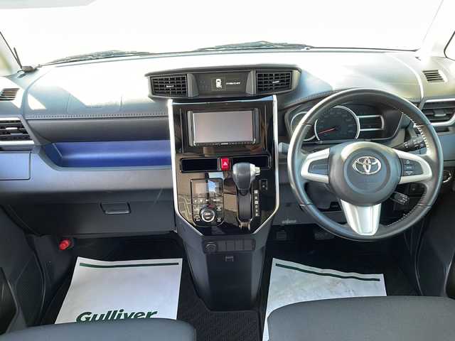 トヨタ ルーミー カスタムG S 岩手県 2017(平29)年 5.1万km ブラックマイカメタリック スマートアシスト/社外SDナビ/フルセグTV/バックカメラ/ETC/両側パワースライドドア/寒冷地仕様/純正エンジンスターター/クルーズコントロール/衝突被害軽減ブレーキ/横滑り防止装置/コーナーセンサー/アイドリングストップ/オートライト/LEDヘッドライト/フォグランプ/スマートキー/プッシュスタート/電動格納ミラー/純正14インチAW/社外AW付きスタッドレスタイヤ積込/純正フロアマット/ドアバイザー/禁煙車