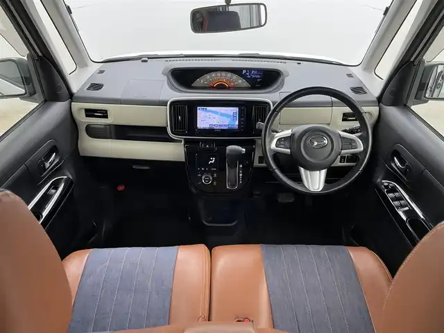 ダイハツ ムーヴ キャンバス X ブラックアクセント リミテッド SAⅢ 岡山県 2021(令3)年 3.5万km パールホワイトⅢ ケンウッド７インチナビ　/【Bluetooth/フルセグTV/CD/DVD】/型番:MDV-D505BTW/全方位カメラ　/両側パワースライドドア　/衝突軽減ブレーキ/ＬＥＤヘッドライト　/ＥＴＣ　/オートハイビーム　/プッシュスタート　/アイドリングストップ　/社外ドライブレコーダー(前後)　/純正フロアマット/オートライト/フォグランプ