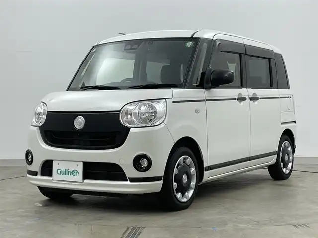 ダイハツ ムーヴ キャンバス X ブラックアクセント リミテッド SAⅢ 岡山県 2021(令3)年 3.5万km パールホワイトⅢ ケンウッド７インチナビ　/【Bluetooth/フルセグTV/CD/DVD】/型番:MDV-D505BTW/全方位カメラ　/両側パワースライドドア　/衝突軽減ブレーキ/ＬＥＤヘッドライト　/ＥＴＣ　/オートハイビーム　/プッシュスタート　/アイドリングストップ　/社外ドライブレコーダー(前後)　/純正フロアマット/オートライト/フォグランプ