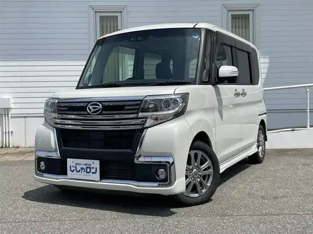 ダイハツ タント カスタム RS トップED SA Ⅲ 富山県 2017(平29)年 8.7万km パールホワイトⅢ (株)IDOMが運営する【じしゃロン富山店】の自社ローン専用車両になります。こちらは現金またはオートローンご利用時の価格です。自社ローンご希望の方は別途その旨お申し付け下さい/社外ナビ/ETC/両側パワースライドドア/運転席シートヒーター/プッシュスタート