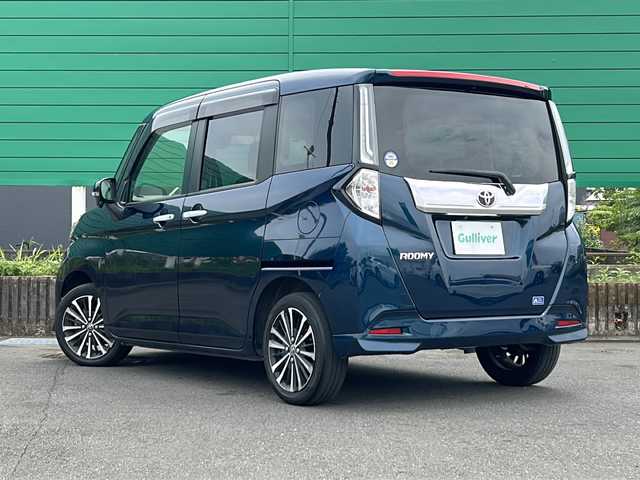 トヨタ ルーミー カスタムG－T 茨城県 2021(令3)年 5.4万km レーザーブルークリスタルシャイン 純正SDナビ/Bluetooth/USB入力端子/フルセグTV/バックカメラ/衝突被害軽減システム/レーンキープアシスト/コーナーセンサー/横滑り防止装置/オートライト/LEDヘッドライト/純正フロアマット/両側パワースライドドア/ETC2.0/スペアキー/アイドリングストップ/15インチ純正アルミホイール