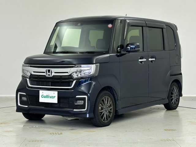 ホンダ Ｎ ＢＯＸ カスタム L ターボ 茨城県 2020(令2)年 5.8万km ミッドナイトブルービームM 純正８インチＳＤナビ　/バックカメラ　/ハーフレザーシート　/シートヒーター　/追従型クルーズコントロール　/両側パワースライドドア　/衝突被害軽減ブレーキ　/ビルドインＥＴＣ　/ステアリングスイッチ　/パドルシフトETC