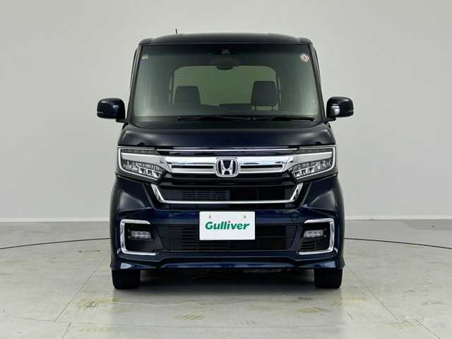 ホンダ Ｎ ＢＯＸ カスタム L ターボ 茨城県 2020(令2)年 5.8万km ミッドナイトブルービームM 純正８インチＳＤナビ　/バックカメラ　/ハーフレザーシート　/シートヒーター　/追従型クルーズコントロール　/両側パワースライドドア　/衝突被害軽減ブレーキ　/ビルドインＥＴＣ　/ステアリングスイッチ　/パドルシフトETC