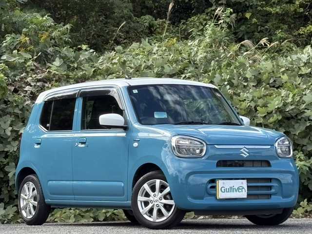 スズキ アルト ハイブリッドX 大分県 2022(令4)年 1.2万km ダスクブルーメタリック/ホワイト 純正メモリーナビ/アラウンドビューモニター/フルセグ/DVD/Bluetooth/ヘッドアップディスプレイ/デュアルカメラブレーキサポート/シートヒーター/純正LEDヘッドライト/オートライトコントロール/ビルトインETC/純正14インチアルミホイール/前後ドライブレコーダー/スマートキー/エンジンプッシュスタート