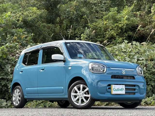 スズキ アルト ハイブリッドX 大分県 2022(令4)年 1.2万km ダスクブルーメタリック/ホワイト 純正メモリーナビ/アラウンドビューモニター/フルセグ/DVD/Bluetooth/ヘッドアップディスプレイ/デュアルカメラブレーキサポート/シートヒーター/純正LEDヘッドライト/オートライトコントロール/ビルトインETC/純正14インチアルミホイール/前後ドライブレコーダー/スマートキー/エンジンプッシュスタート