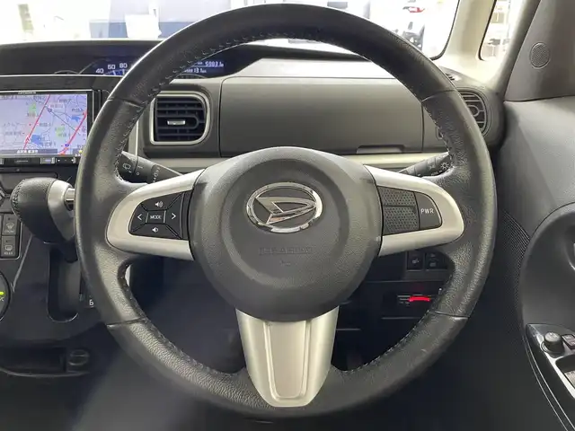 ダイハツ タント カスタム RS トップED SA Ⅲ 滋賀県 2018(平30)年 6万km ナイトシャドーパープルクリスタルM 禁煙車/社外ナビ（CD/DVD）/バックカメラ/ＥＴＣ/ドライブレコーダー/両側パワースライドドア/シートヒーター/ハーフレザーシート/ＬＥＤヘッドライト/スマートアシスト３/・衝突回避支援ブレーキ機能/・衝突警報機能/・車線逸脱警報機能/・誤発進抑制制御機能/・先行車発進お知らせ機能/・オートハイビーム/コーナーセンサー/ステアリングスイッチ/スマートキー
