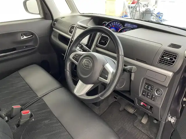 ダイハツ タント カスタム RS トップED SA Ⅲ 滋賀県 2018(平30)年 6万km ナイトシャドーパープルクリスタルM 禁煙車/社外ナビ（CD/DVD）/バックカメラ/ＥＴＣ/ドライブレコーダー/両側パワースライドドア/シートヒーター/ハーフレザーシート/ＬＥＤヘッドライト/スマートアシスト３/・衝突回避支援ブレーキ機能/・衝突警報機能/・車線逸脱警報機能/・誤発進抑制制御機能/・先行車発進お知らせ機能/・オートハイビーム/コーナーセンサー/ステアリングスイッチ/スマートキー