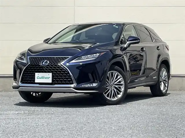 レクサス ＲＸ 450h バージョンL 茨城県 2020(令2)年 7.9万km ディープブルーマイカ 純正メーカーナビ/パノラミックビューカメラ/リヤシートエンターテインメントシステム/BSM/三眼LED/ヘッドアップディスプレイ/レクサスセーフティセンス/レーダークルーズコントロール/パワーメモリー本革シート/シートヒーター/シートベンチレーション/パワーバックドア/ステアリングヒーター/オートハイビーム/オートワイパー/純正フロアマット/ドライブレコーダー/ETC/電子式パーキング/オートホールド