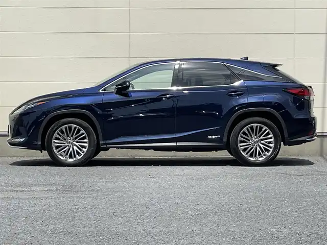 レクサス ＲＸ 450h バージョンL 茨城県 2020(令2)年 7.9万km ディープブルーマイカ 純正メーカーナビ/パノラミックビューカメラ/リヤシートエンターテインメントシステム/BSM/三眼LED/ヘッドアップディスプレイ/レクサスセーフティセンス/レーダークルーズコントロール/パワーメモリー本革シート/シートヒーター/シートベンチレーション/パワーバックドア/ステアリングヒーター/オートハイビーム/オートワイパー/純正フロアマット/ドライブレコーダー/ETC/電子式パーキング/オートホールド