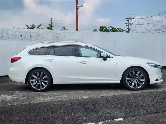 マツダ アテンザ ワゴン XD Lパッケージ 宮城県 2019(平31)年 6.3万km スノーフレイクホワイトパールマイカ 4WD/純正8型ナビ/　(Bluetooth/CD/DVD)/フルセグTV/360度ビューモニター/ETC2.0/ドライブレコーダー/全車速追従機能付レーダークルコン/パーキングセンサー/i-ACTIVSENSE/・アドバンストスマートシティブレーキサポート/・後退時スマートシティブレーキサポート/・AT誤発進抑制制御機能/・スマートブレーキサポート/・レーンキープアシストシステム/・車線逸脱警報システム/・ブラインドスポットモニタリング/・ドライバーアテンションアラート/・交通標識認識システム/アクティブドライビングディスプレイ/ツインターボ/アダプティブLEDヘッドランプ/本革巻きステアリング/ステアリングヒーター/パドルシフト/ブラウンナッパ革シート/全席シートヒーター/前席パワーシート/ベンチレーション/運転席シートメモリー/純正19インチアルミホイール/アドバンストキーレスエントリーシステム/BOSEサウンドシステム/ルーフレール/社外AWスタッドレス積込/禁煙車