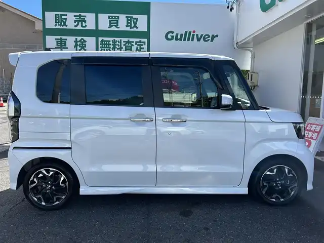 ホンダ Ｎ ＢＯＸ カスタム G L ターボ ホンダセンシング 愛知県 2019(平31)年 5.5万km プラチナホワイトパール ワンオーナー 禁煙車リモコンエンジンスターター/両側パワースライドドア/純正ナビ/フルセグテレビ/バックカメラ/クルコン/Bluetooth/純正アルミホイール/プッシュスタート/ビルトインETC/CMBS/LKAS/ハーフレザーシート/コーナーセンサー/パドルシフト/ドラレコ/オートライト/取説、保証書、スペアキー