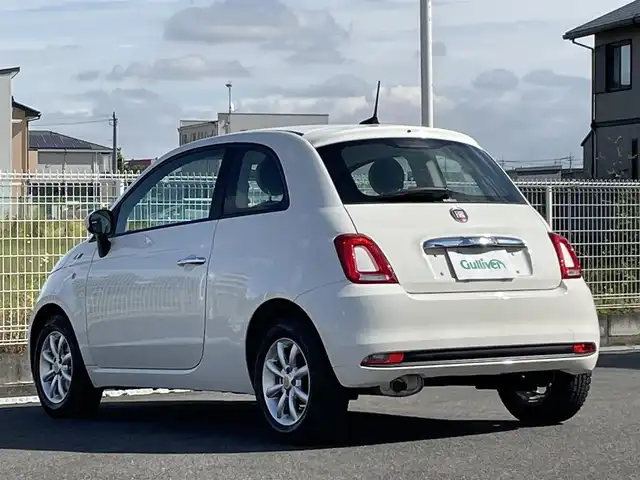 フィアット ５００ 1．2 ポップ 群馬県 2018(平30)年 2.9万km ボサノバホワイト 純正オーディオ/　（Bluetooth USB AUX AM FM)/ETC/革巻きステアリング/ステリングスイッチ/純正フロアマット/社外15インチAW夏タイヤ積込み/取扱説明書/保証書/スペアキー