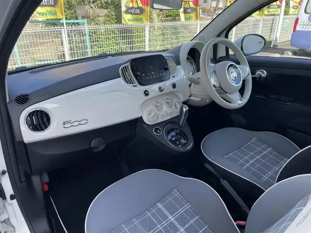フィアット ５００ 1．2 ポップ 群馬県 2018(平30)年 2.9万km ボサノバホワイト 純正オーディオ/　（Bluetooth USB AUX AM FM)/ETC/革巻きステアリング/ステリングスイッチ/純正フロアマット/社外15インチAW夏タイヤ積込み/取扱説明書/保証書/スペアキー