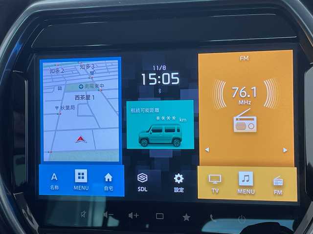 スズキ ハスラー Jスタイル ターボ 愛知県 2021(令3)年 4.8万km オフブルーメタリック/ガンメタリック2トーンルーフ 純正9型ディスプレイオーディオナビ/全方位カメラ/レーダークルーズコントロール/シートヒーター/バックカメラ/コーナーセンサー/純正アルミホイール/LEDヘッドライト/パドルシフト/オートマチックハイビーム/ドライブレコーダー/ETC/衝突軽減システム/フルセグ/CD DVD/Bluetooth/ステアリングスイッチ/スマートキー/プッシュスタート