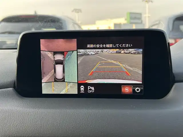 マツダ ＣＸ－８ XD Lパッケージ 熊本県 2018(平30)年 5.5万km ソウルレッドクリスタルM 純正ナビ/・AM/FM/CD/DVD/USB/AUX/BT/・フルセグTV/全周囲カメラ/・フロント/サイド/バック/アイドリングストップ/車間認知支援システム/スマートブレーキサポート/ブラインドスポットモニター/レーンキープアシストシステム/交通標識認識システム/ドライバーアテンションアラート/オートマチックハイビーム/アダプティブクルーズコントロール/ヘッドアップディスプレイ/前後コーナーセンサー/革巻きステアリング/・ステアリングリモコン/・ステアリングヒーター/レザーシート/・D/N席＋二列目シートヒーター/・D/N席エアシート/・D/N席パワーシート/・D席シートメモリー/BOSEサウンド/オートライト/・LEDライト/・フォグランプ/社外後席用モニター/パワーバックドア/電動格納ミラー/・ウィンカーミラー/前後ドライブレコーダー（ZDR-015）/電動サイドブレーキ/・オートホールドブレーキ/ETC/ルーフレール/ドアバイザー/純正フロアマット/純正アルミホイール/スマートキー/・スペアキー