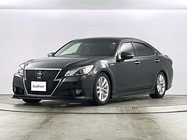 トヨタ クラウン ハイブリッド アスリートS 愛知県 2014(平26)年 17.7万km プレシャスブラックパール 純正8インチHDDナビゲーション/CD DVD フルセグTV Bluetooth/バックカメラ/ビルトインETC/クルーズコントロール/純正17インチアルミホイール/ステアリングリモコン/ステアリングヒーター/シートヒーター(D/N)/HIDヘッドライト/オートライト/フォグライト/スマートキー/エンジンプッシュスタート/フロアマット/ドアバイザー