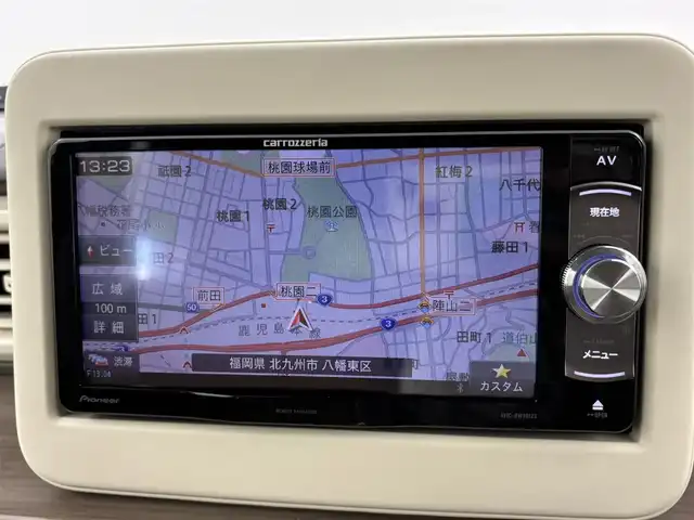 スズキ ラパン X 福岡県 2024(令6)年 0.2万km テラコッタピンクメタリック 社外ナビ／フルセグＴＶ　/全方位モニター対応　/プッシュスタート　/コーナーセンサー　/衝突軽減ブレーキ　/レーンキープ　/アイドリングストップ　/シートヒーター　/電動格納式ドアミラー　/純正１４インチアルミホイール