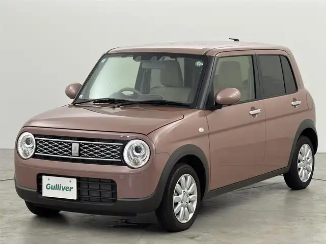スズキ ラパン X 福岡県 2024(令6)年 0.2万km テラコッタピンクメタリック 社外ナビ／フルセグＴＶ　/全方位モニター対応　/プッシュスタート　/コーナーセンサー　/衝突軽減ブレーキ　/レーンキープ　/アイドリングストップ　/シートヒーター　/電動格納式ドアミラー　/純正１４インチアルミホイール