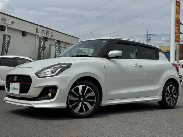 スズキ スイフト RSt 千葉県 2017(平29)年 2.9万km ピュアホワイトP ワンオーナー/純正ＳＤナビ/フルセグＴＶ/Bluetooth/全方位カメラ/衝突軽減ブレーキ/レーンキープアシスト/ビルトインＥＴＣ/クルーズコントロール/パドルシフト/ステアリングスイッチ/ヒートヒーター/LEDヘッドライト/フォグランプ/オートライト/純正16インチアルミホイール/プッシュスタート/スマートキー/電動格納ミラー/ウインカーミラー/横すべり防止/フロアマット/ドアバイザー/ACC/革巻きステアリング/USB