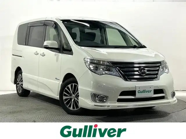 日産 セレナ HWS S HV Vエアロ+Sefty 大阪府 2015(平27)年 5.2万km ブリリアントホワイトパール 純正ナビ(フルセグ/DVD再生/Bluetooth) 360カメラ 後席モニター ETC 両側パワースライドドア 衝突軽減 クルコン クリアランスソナー レーンアシスト スマートキー Pスタート