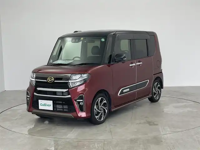 ダイハツ タント カスタム RS スタイルセレクション 愛知県 2022(令4)年 2.9万km ブラックマイカメタリック/ファイアークォーツレッドメタリック 2トーン 純正ナビ/全方位カメラ/両側パワースライドドア/ハーフレザー/シートヒーター/スペアキー/ACC/DVD再生可能/TV/Bluetooth/USB端子入力/ETC装備/ドアバザー/テレビキャンセラー/オートホールド/ドライブレコーダー/レーンキープ/オートライト/コーナーセンサー/レーダー