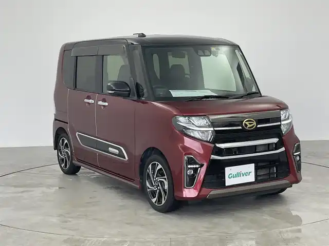 ダイハツ タント カスタム RS スタイルセレクション 愛知県 2022(令4)年 2.9万km ブラックマイカメタリック/ファイアークォーツレッドメタリック 2トーン 純正ナビ/全方位カメラ/両側パワースライドドア/ハーフレザー/シートヒーター/スペアキー/ACC/DVD再生可能/TV/Bluetooth/USB端子入力/ETC装備/ドアバザー/テレビキャンセラー/オートホールド/ドライブレコーダー/レーンキープ/オートライト/コーナーセンサー/レーダー