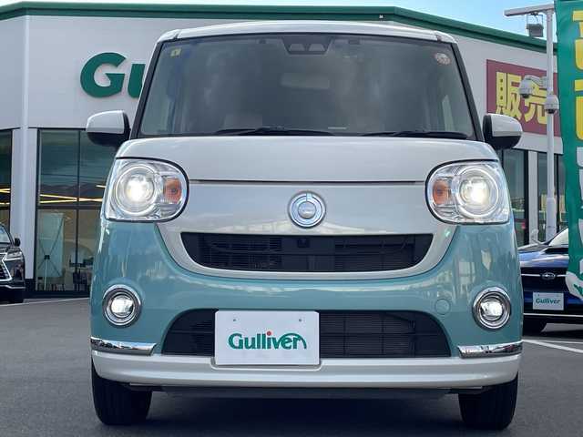 ダイハツ ムーヴ キャンバス G メイクアップ VS SAⅢ 長野県 2021(令3)年 1万km パールホワイトⅢ/ファインミントメタリック 2トーン 禁煙車/フルタイム4WD/純正8型ナビ/【NSZN-X71D】/(FM/AM/Bluetooth/フルセグTV/CD/DVD)/全周囲カメラ/前後COMTECドライブレコーダー【ZDR 025KT】/両側パワースライドドア/寒冷地仕様/純正ETC/衝突被害軽減システム/後方コーナーセンサー/運転席シートヒーター/純正フロアマット/LEDヘッドライト/フォグランプ/ドアバイザー/アダプティブフロントライティングシステム(AFS)/アイドリングストップ/オートハイビーム/オートライト/プッシュスタート/スマートキー/スペアキー1本/パワーステアリング/パワーウインドウ