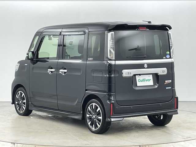 スズキ スペーシア カスタム HYBRID XS 愛知県 2020(令2)年 2.7万km ブルーイッシュブラックパール3 禁煙車/純正8インチナビ/（Bluetooth/フルセグTV/CD/DVD/USB)/バックカメラ/スズキセーフティサポート/・衝突軽減ブレーキ/・レーンキープアシスト/・パーキングセンサー/・レーダークルーズコントロール/ドライブレコーダー/ETC/シートヒーター/両側パワースライドドア/アイドリングストップ/純正15インチアルミホイール/スマートキー/プッシュスタート/ＬＥＤヘッドライト/フロントフォグランプ/フロアマット/電動格納ミラー/横滑り防止装置