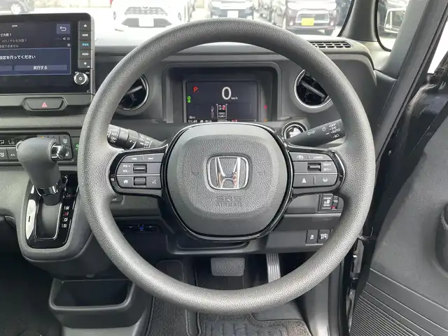 ホンダ Ｎ ＢＯＸ カスタム 滋賀県 2024(令6)年 0.1万km ミッドナイトブルービームM 禁煙車/純正9型ナビ/CD/DVD/Bluetooth/フルセグTV/ドラレコ/ETC/バックカメラ/片側パワースライドドア/プッシュスタート/スペアキー/クルーズコントロール/シートヒーター/ホンダセンシング/LEDヘッドライト/オートライト/純正アルミホイール