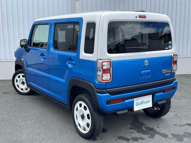 スズキ ハスラー HYBRID G 三重県 2020(令2)年 2.8万km ブリスクブルーメタリック/ホワイト2トーンルーフ ９型ナビ　/全周囲カメラ　/ビルトインＥＴＣ/ＬＥＤヘッドライト　/フォグライト　/前席シートヒーター　/衝突軽減システム　/レーンキープアシスト　/オートライト　/電動格納ミラー　/純正ホイール　/スペアキー/禁煙車