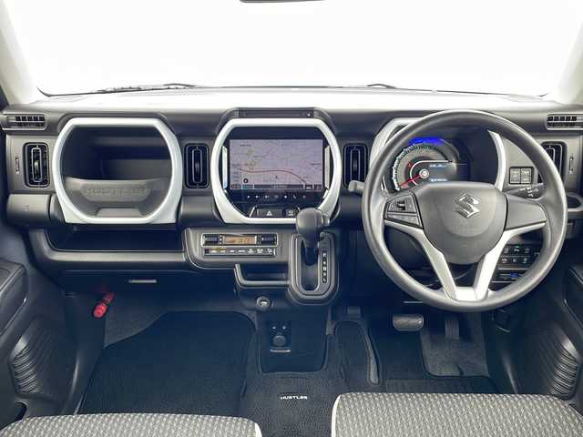 スズキ ハスラー HYBRID G 三重県 2020(令2)年 2.8万km ブリスクブルーメタリック/ホワイト2トーンルーフ ９型ナビ　/全周囲カメラ　/ビルトインＥＴＣ/ＬＥＤヘッドライト　/フォグライト　/前席シートヒーター　/衝突軽減システム　/レーンキープアシスト　/オートライト　/電動格納ミラー　/純正ホイール　/スペアキー/禁煙車