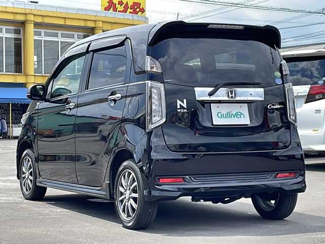 ホンダ Ｎ ＷＧＮ カスタム G Aパッケージ 道北・旭川 2015(平27)年 6.6万km スマートブラック ・４ＷＤ/・純正ナビ/CD/DVD/ワンセグ/BT/・バックカメラ/・クルーズコントロール/・ＨＩＤオートライト/・ハーフレザーシート/・ミラーヒーター/・ステアリングリモコン/・シティブレーキアクティブシステム/・純正１４インチアルミ/・モデューロ１４インチアルミ冬タイヤ積込(5部山)/・ＥＴＣ