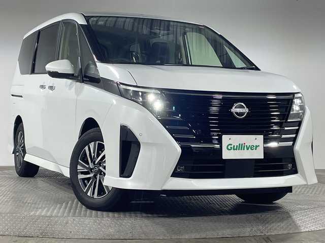 日産 セレナ e－パワー ハイウェイスター V 神奈川県 2025(令7)年 0.1千km ホワイト 登録済未使用車/純正12.3インチコネクトナビゲーション/BT&USB&HDMI&フルセグTV/全方位カメラ/プロパイロット/インテリジェントエマージェンシーブレーキ/前方衝突予測警報/衝突回避ステアリングアシスト/車線逸脱防止支援システム/車線逸脱警報/後側方衝突防止支援システム/後側方車両検知警報/後退時車両検知警報/ふらつき警報/踏み間違い衝突防止アシスト/標識検知機能/インテリジェントクルーズコントロール/純正フリップダウンモニター/デジタルインナーミラー/純正ドライブレコーダー前後/純正ビルトインETC2.0/両側パワースライドドア/ハンズフリーパワースライドドア/ワイヤレス充電器/LEDヘッドライト/オートマチックハイビーム/LEDフォグライト