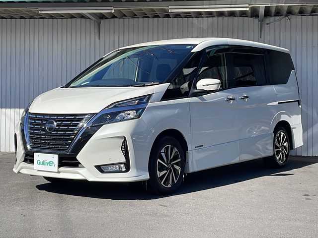 日産 セレナ ハイウェイスター V 長野県 2021(令3)年 3.8万km ブリリアントホワイトパール ベットキット/プロパイロット/純正10インチメモリナビ/AM/FM/CD/DVD/BT/SD/フルセグTV/全周囲モニター/両側パワースライドドア/デジタルインナーミラー/レーダークルーズコントロール/ハーフレザーシート/シートヒーター/ステアリングヒーター/前後コーナーセンサー/前方ドライブレコーダー/ビルトインＥＴＣ/社外フロアマット/ＬＥＤヘッドライト/純正16インチＡＷ/保証書/取扱説明書