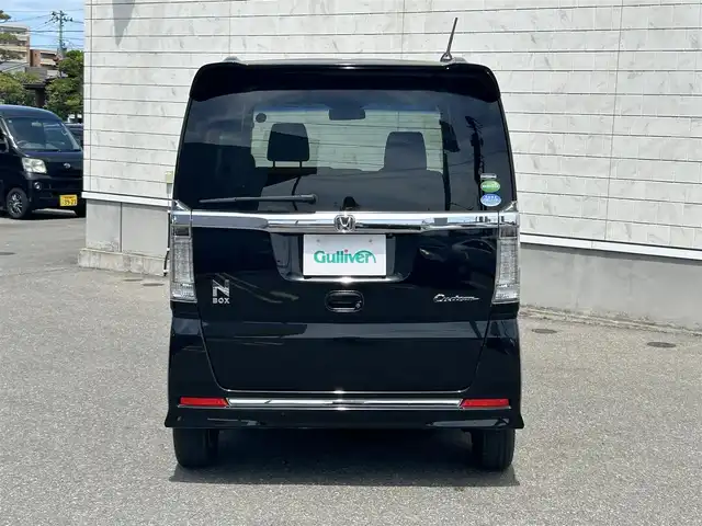 ホンダ Ｎ ＢＯＸ カスタム SSパッケージ 山形県 2015(平27)年 7.3万km スマートブラック ４WD/純正メモリーナビ/フルセグTV/FM/AM/iPod/DVD/Bluetooth/バックカメラ/横滑り防止装置/シートヒーター/両側パワースライド/デイズチャージライト/フォグランプ/AUTOライト/純正バイザ/純正マット/リモコンキー/ダブルエアバック