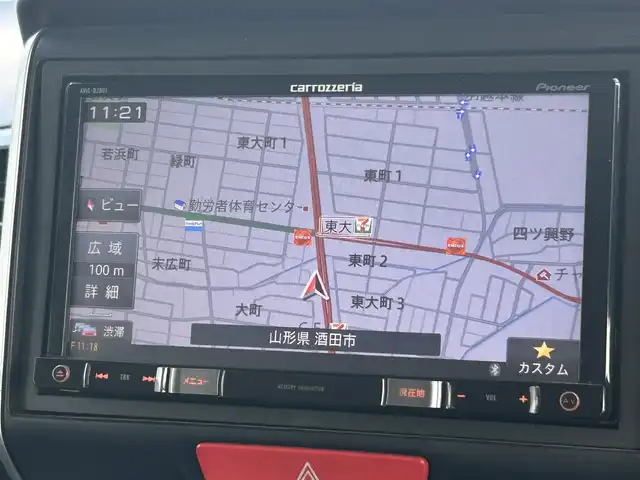 ホンダ Ｎ ＢＯＸ カスタム SSパッケージ 山形県 2015(平27)年 7.3万km スマートブラック ４WD/純正メモリーナビ/フルセグTV/FM/AM/iPod/DVD/Bluetooth/バックカメラ/横滑り防止装置/シートヒーター/両側パワースライド/デイズチャージライト/フォグランプ/AUTOライト/純正バイザ/純正マット/リモコンキー/ダブルエアバック