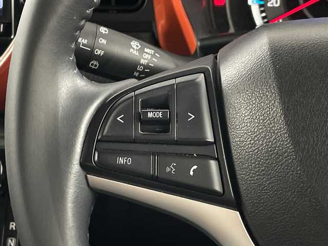スズキ ハスラー HYBRID X 愛知県 2020(令2)年 5.9万km バーミリオンオレンジ/ガンメタリック2トーン 8インチナビ/（AM/FM/フルセグ/BT/CD/DVD）/バックカメラ/スズキセーフティサポート/・衝突軽減ブレーキ/・クリアランスソナー/・レーンキープアシスト/前方ドライブレコーダー/ETC/シートヒーター/純正15インチアルミホイール/スマートキー/スペアキー有/LEDヘッドライト/フロントフォグライト/革巻きステアリング/ドアバイザー/電動格納ミラー/横滑り防止装置