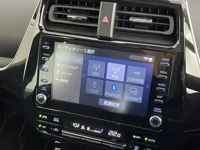 トヨタ プリウス SセーフティプラスⅡ 道央・札幌 2022(令4)年 4万km アティチュードブラックマイカ ・４WD/・純正ディスプレイナビ/　BT/USB/miracast/・バックカメラ/・ビルトインETC2.0/・前方ドライブレコーダー/・トヨタセーフティセンス/・PCS/・LTA/・RSA/・RCTA/・BSM/・nanoe/・レーダークルーズコントロール/・クリアランスソナー/・オートハイビーム/・LEDヘッドライト/・オートライト/・プッシュスタート/・スマートキー/・純正フロアマット